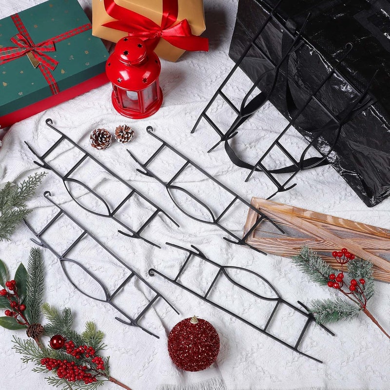 RUODON 12 Pack Christmas Lights Storage Holders with Storage Bag Hanging Rope Cord String Winder Organizer Holiday Lights Storage Hold Up to 164 Feet for Tree Lights, Electric Cords, Garlands (Black) - Image 4